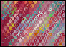 Party in the Cupboard  |  2024  |  55" x 80”  |  Juried into Quilts=Art=Quilts 2024  |  Juried into Summer Celebration of Quilts, New England Quilt Museum, 2025