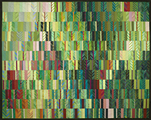 Patch of Swiss Chard  |  2014  |  55" x 72"  |  Judges Choice Award from Gerald Roy, Vermont Quilt Festival 2014 